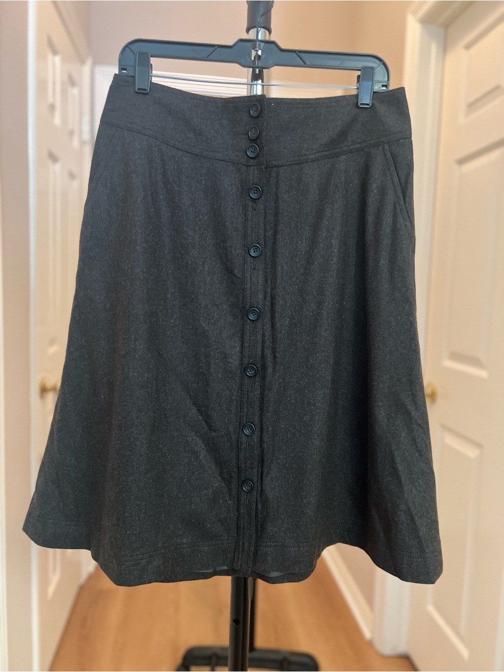 Banana Republic Dark Gray A-Line Skirt